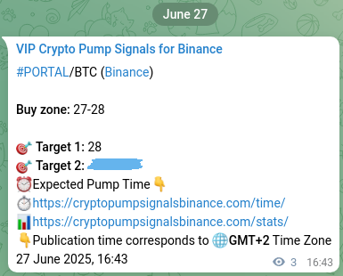 Market signal verification: PORTAL on Binance at 27 June 2025, 16:48