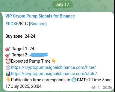 Market signal verification: ROSE on Binance at 17 July 2025, 20:12