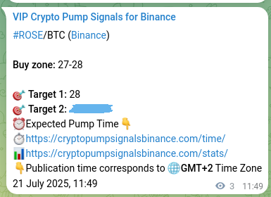 Signal reliability: ROSE pump verification on Binance, 21 July 2025, 11:55