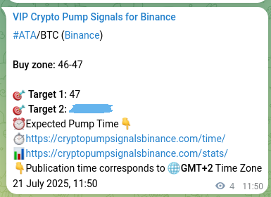 Market signal verification: ATA on Binance at 21 July 2025, 11:56