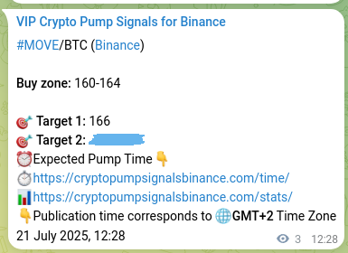 Signal verification: MOVE pump on Binance at 21 July 2025, 12:33