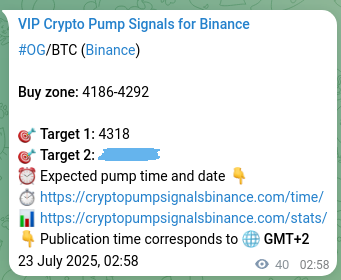 Market validation: OG pump proof on Binance, 23 July 2025, 04:06