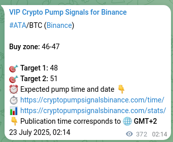 ATA pump signal verification from Binance, timestamp: 23 July 2025, 12:31