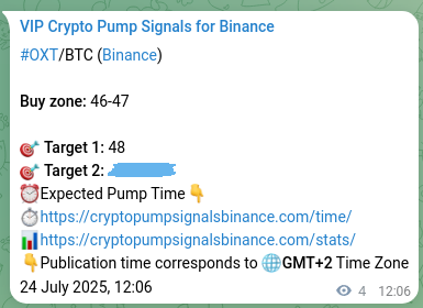 Signal verification: OXT pump on Binance at 24 July 2025, 12:12