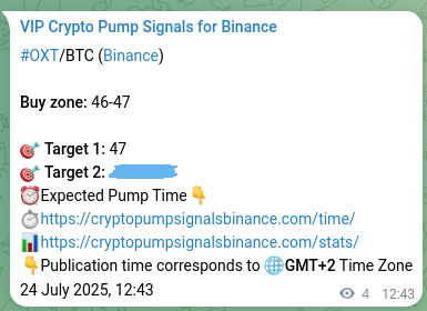 Trading verification: OXT signal accuracy on Binance, 24 July 2025, 12:50