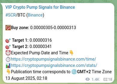 Signal reliability: SCR pump verification on Binance, 14 August 2025, 17:39