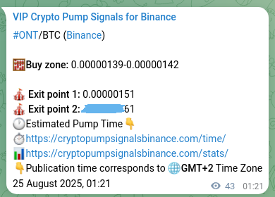 Trading precision: ONT signal proof on Binance, 25 August 2025, 02:34