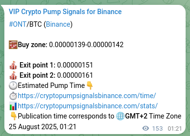 Signal authentication: ONT pump validation on Binance, 25 August 2025, 05:36
