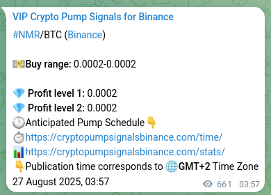 Market proof: NMR pump signal validation on Binance, 27 August 2025, 22:19