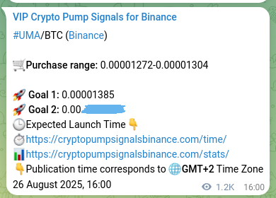 Trading accuracy: UMA signal validation on Binance, 28 August 2025, 01:35