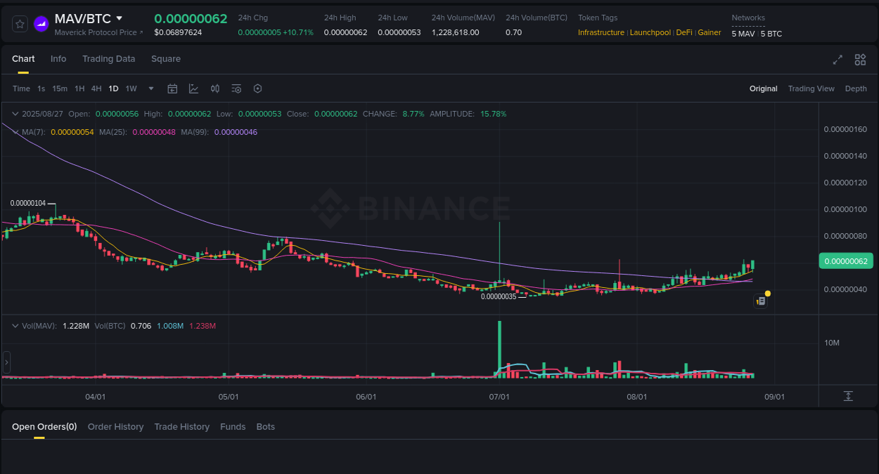 Trading insight: MAV pump report from Binance, 28 August 2025, 01:53